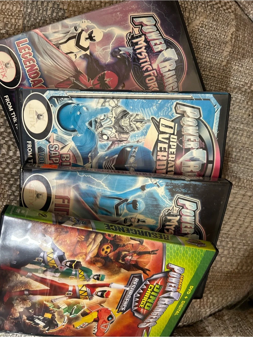 Vintage Power Ranger DVD bundle deal Set with Blue, Green, Red and Purple Covers